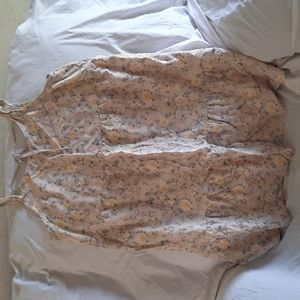 Pink Rose M Floral Print Dress